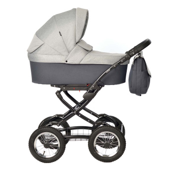 Коляска-люлька Indigo BLUES Classic серый