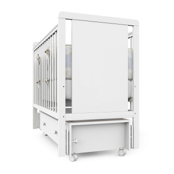 Кровать детская Indigo Classic маятник на колесах, ящик 