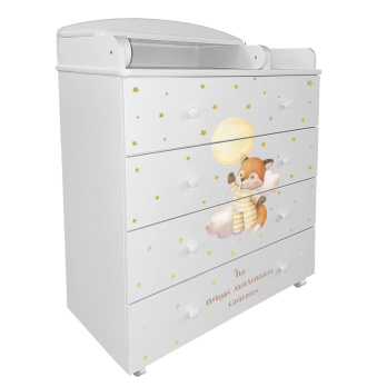 Комод Indigo My Sleepy 800/4 ЛДСП белый лисичка