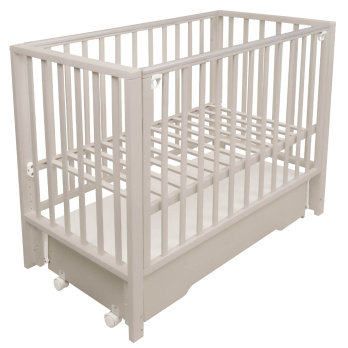 Кровать детская Indigo Norden маятник на колесах, ящик бежевый