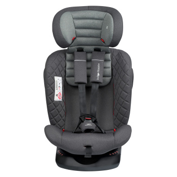 Автокресло INDIGO SMART+ Isofix, капюшон, подножка, 0+1+2+3 (0-36 кг) серый