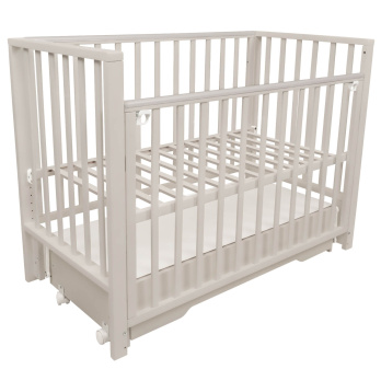 Кровать детская Indigo Norden маятник на колесах, ящик бежевый