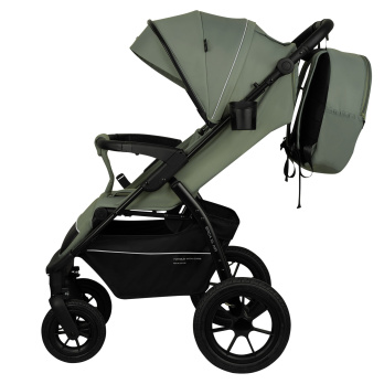 Коляска прогулочная Indigo EPICA XL AIR с сумкой зеленый