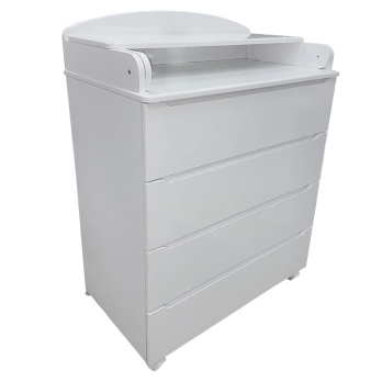 Комод Indigo Style 800/4 МДФ с широким пеленальным столиком белый