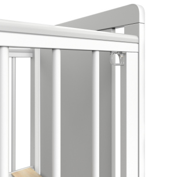 Кровать детская Indigo Classic колесо-качалка белый