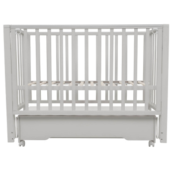 Кровать детская Indigo Norden маятник на колесах, ящик серый