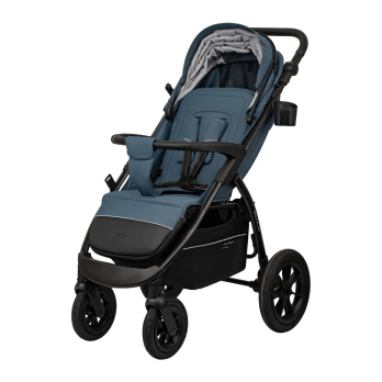 Коляска прогулочная Indigo EPICA XL AIR с сумкой синий