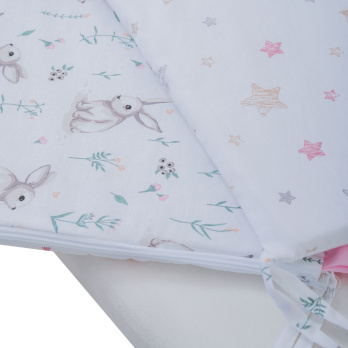 Борт в кроватку из 4-х частей Indigo Лесные зверята поплин 
