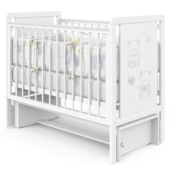 Кровать детская Indigo Happy Friends маятник на колесах 