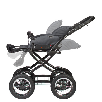 Коляска 2 в 1 Indigo CHARLOTTE Sity Classic 12" фиолетовый