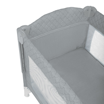 Кровать-манеж Indigo BON-BON (2 уровня) серый