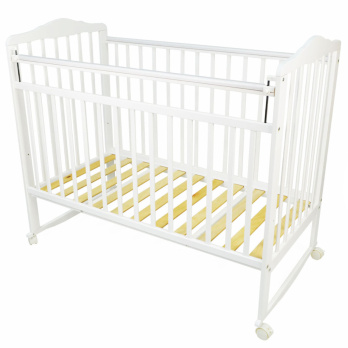 Кровать Indigo МИЛАНА NEW+ (колесо, качалка) белый