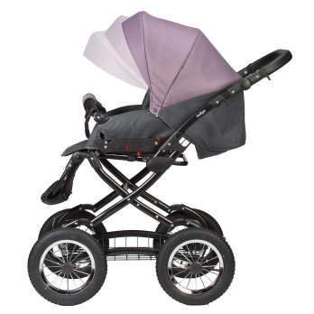 Коляска 2 в 1 Indigo CHARLOTTE Sity Classic 12" фиолетовый