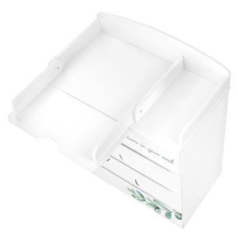 Комод Indigo Green Line 800/4 ЛДСП, МДФ с узким пеленальным столиком белый с принтом