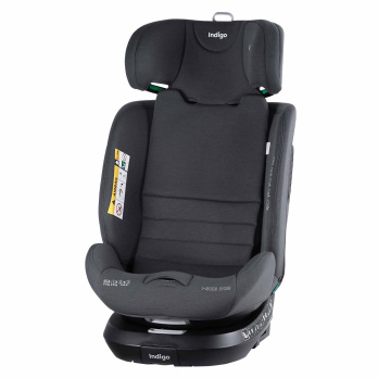 Автокресло Indigo E-TRON ISOFIX I-SIZE, с упором, группа 0+1+2+3 (0-36 кг)  серый