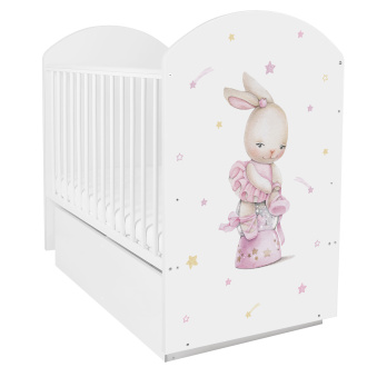 Кровать детская Indigo With Love маятник, ящик белый балерина
