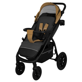 Коляска прогулочная Indigo EPICA XL AIR с сумкой бежевый