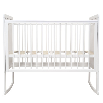 Кровать детская Indigo Happy Friends колесо-качалка белый