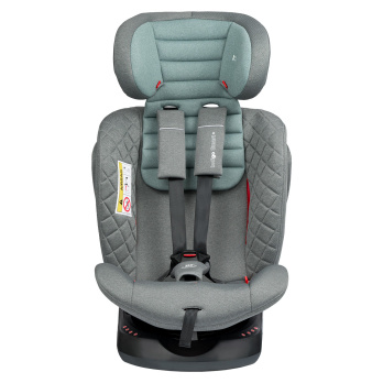 Автокресло INDIGO SMART+ Isofix, капюшон, подножка, 0+1+2+3 (0-36 кг) серый