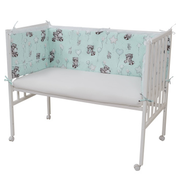 Борт в кроватку из 4-х частей Indigo Лесные зверята поплин 