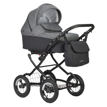 Коляска 2 в 1 Indigo CHARLOTTE Sity Classic 12" серый