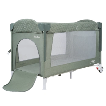 Кровать-манеж Indigo BON-BON (2 уровня) зеленый