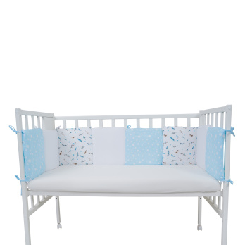 Борт в кроватку Indigo Лесные зверята (подушечки) поплин 