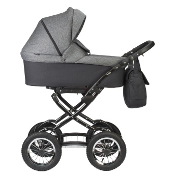 Коляска 2 в 1 Indigo CHARLOTTE Sity Classic 12" серый