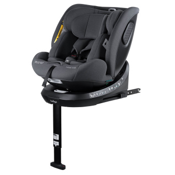 Автокресло Indigo E-TRON ISOFIX I-SIZE, с упором, группа 0+1+2+3 (0-36 кг)  серый