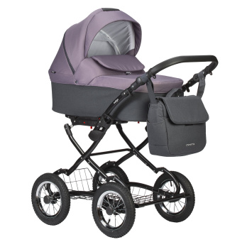 Коляска 2 в 1 Indigo CHARLOTTE Sity Classic 12" фиолетовый