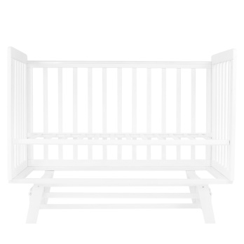 Кровать детская Indigo Style на ножках с легкосъемной стенкой, продольный маятник белый