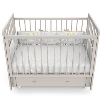 Кровать детская Indigo Vista маятник на колесах, ящик 