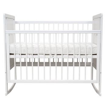 Кровать детская Indigo Happy Friends колесо-качалка белый