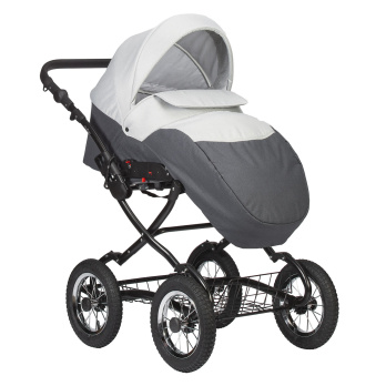 Коляска 2 в 1 Indigo CHARLOTTE Sity Classic 12" серый