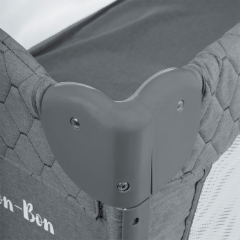 Кровать-манеж Indigo BON-BON (2 уровня) серый