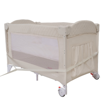 Кровать-манеж Indigo BON-BON (2 уровня) бежевый
