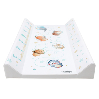 Доска для пеленания INDIGO 780*450*80 белый с принтом