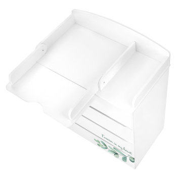 Комод Indigo Green Line 800/4 ЛДСП, МДФ с узким пеленальным столиком белый с принтом