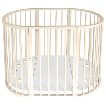 Кровать детская Indigo Simple 7в1 с поперечным маятником слоновая кость