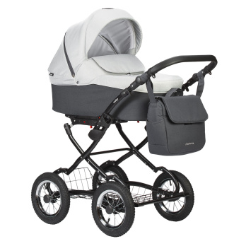 Коляска 2 в 1 Indigo CHARLOTTE Sity Classic 12" серый