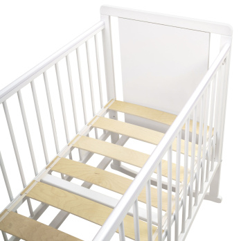 Кровать детская Indigo Happy Friends колесо-качалка белый