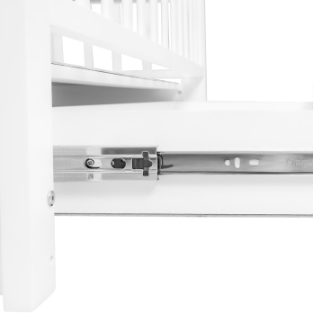 Кровать детская Indigo Norden маятник на колесах, ящик белый