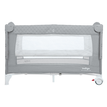 Кровать-манеж Indigo BON-BON (2 уровня) серый