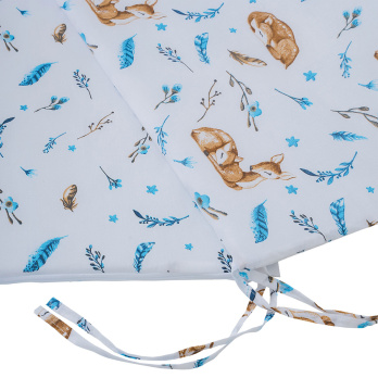 Борт в кроватку из 4-х частей Indigo Лесные зверята поплин 