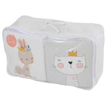 Комплект в кроватку 6 предметов Indigo КОРОЛЕВСКИЕ ЗВЕРЯТА (подуш.) 