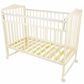 Кровать Indigo МИЛАНА NEW+ (колесо, качалка) бежевый