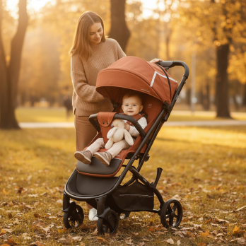 Коляска прогулочная Indigo MEGA оранжевый