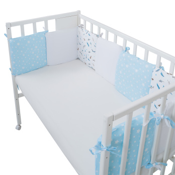 Борт в кроватку Indigo Лесные зверята (подушечки) поплин 