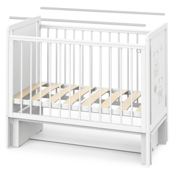 Кровать детская Indigo Happy Friends маятник на колесах 