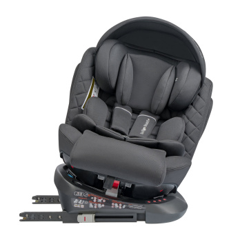 Автокресло INDIGO SMART+ Isofix, капюшон, подножка, 0+1+2+3 (0-36 кг) черный